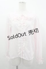 majoretty / 襟はしごリボンレースブラウス L ピンク I-26-04-03-003-GO-BL-SA-ZI
