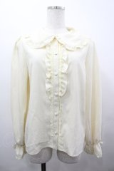 m petit by misako / AM マルエリフリルブラウス L 淡薄橙 I-26-04-03-005-LO-BL-SA-ZI