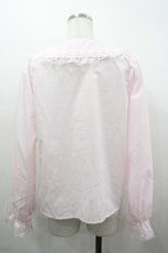 画像2: majoretty / 襟はしごリボンレースブラウス L ピンク I-26-04-03-003-GO-BL-SA-ZI (2)