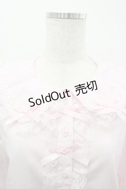 画像3: majoretty / 襟はしごリボンレースブラウス L ピンク I-26-04-03-003-GO-BL-SA-ZI