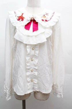 画像1: Amavel / 喫茶アマベルのランチセットブラウス  白 S-26-04-07-039-CA-BL-AS-ZS