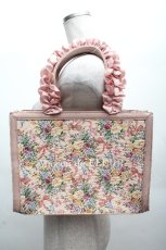 画像1: Maison de FLEUR / ゴブランフリルハンドルトートバッグ  ピンク S-26-04-07-034-LO-BG-TE-ZS (1)