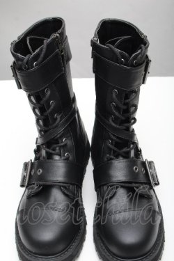 画像1: Demonia / ベルトブーツ 27.5 黒 S-26-04-07-032-PU-SH-AS-ZS