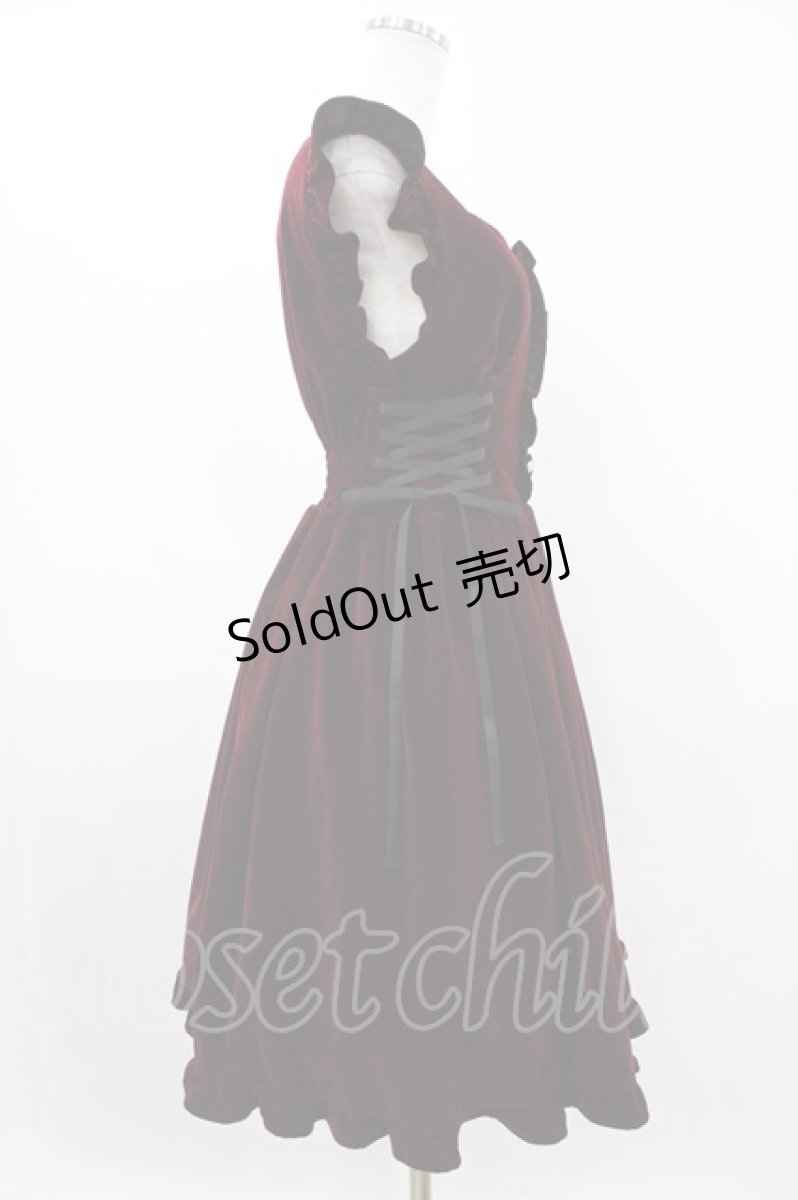 画像3: axes femme POETIQUE / サイドレースアップジャンドレ M ワイン O-26-01-05-028-AX-OP-OW-ZH (3)