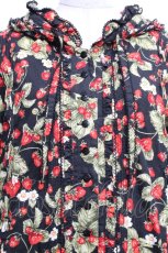 画像3: PINK HOUSE / ストロベリーフィールズプリントフードワンピース  黒ｘ赤 S-26-04-30-1035-LO-OP-AS-ZS (3)