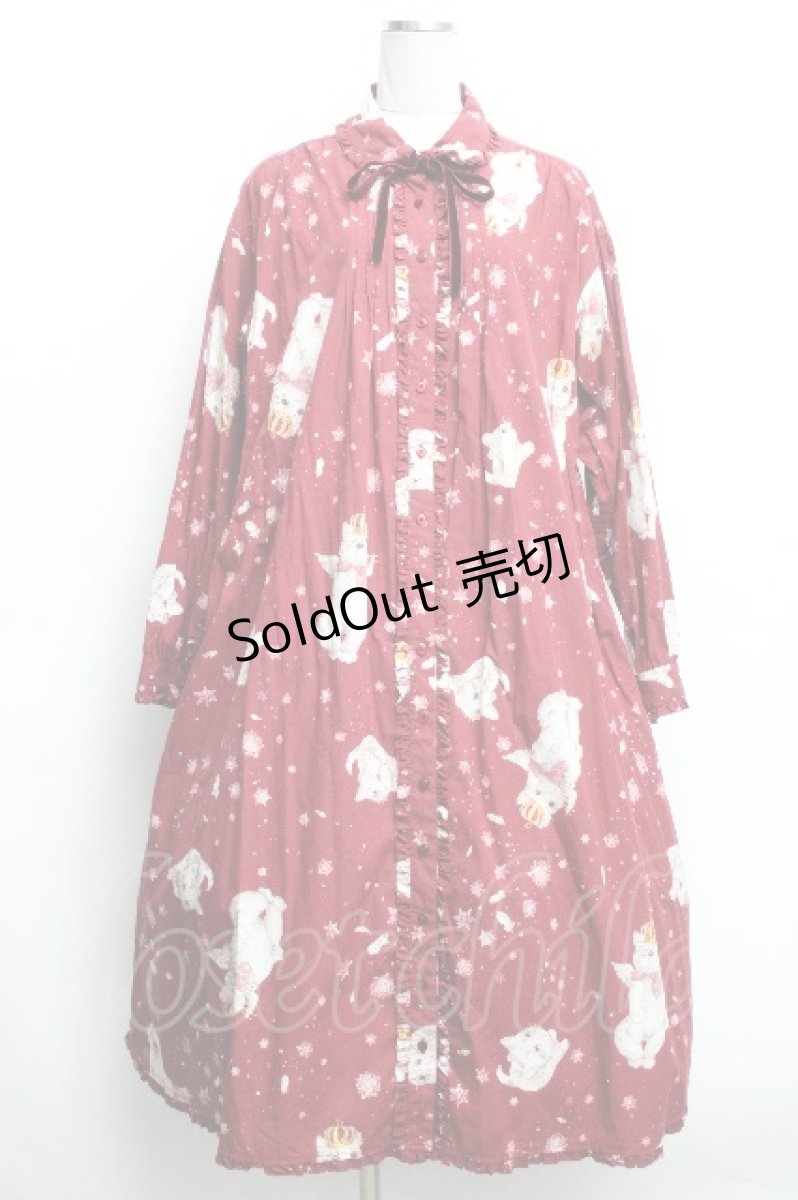 画像1: PINK HOUSE / スノーフェアリーテールミディ丈ワンピース  赤 S-26-04-30-1029-LO-OP-AS-ZS (1)