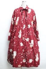 画像1: PINK HOUSE / スノーフェアリーテールミディ丈ワンピース  赤 S-26-04-30-1029-LO-OP-AS-ZS (1)