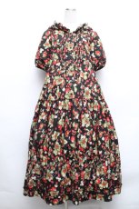 画像1: PINK HOUSE / ストロベリーフィールズプリントフードワンピース  黒ｘ赤 S-26-04-30-1035-LO-OP-AS-ZS (1)