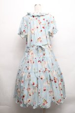 画像2: PINK HOUSE / シュガリースイーツラビットプリントミディワンピース  サックス S-26-04-30-1023-LO-OP-AS-ZS (2)