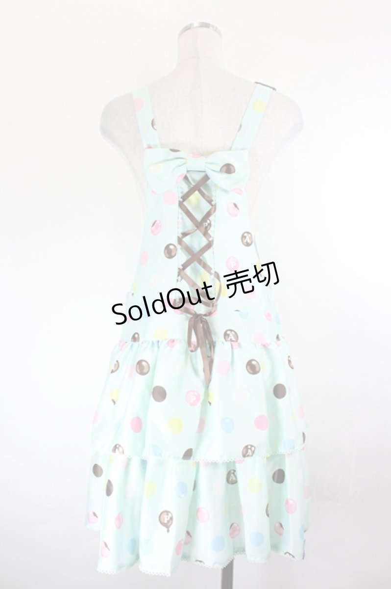 画像2: Angelic Pretty / ポルカドットチョコレートサロペットSet  ミント I-26-05-24-086-AP-OP-SA-ZI (2)