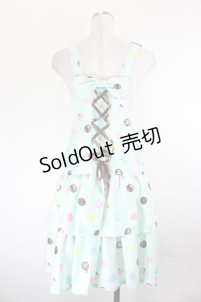 Angelic Pretty / ポルカドットチョコレートサロペットSet ミント I-26