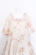 画像3: PINK HOUSE / 桜Teddyプリントミディワンピース  ピンク S-26-06-03-1030-LO-OP-HR-ZS (3)