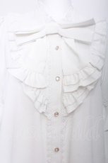 画像4: axes femme / リボン付フリルブラウス  白 S-26-06-03-1024-AX-BL-HR-ZS (4)