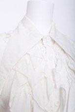 画像4: Drug Honey / フロントフリルブラウス  白 S-26-06-03-1022-PU-BL-HR-ZS (4)