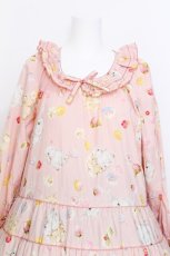 画像3: PINK HOUSE / 幸見うさぎプリントミディワンピース  ピンク S-26-06-03-1031-LO-OP-HR-ZS (3)