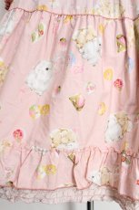 画像4: PINK HOUSE / 幸見うさぎプリントミディワンピース  ピンク S-26-06-03-1031-LO-OP-HR-ZS (4)
