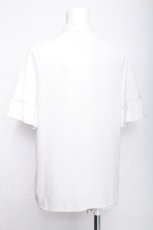 画像3: axes femme / リボン付フリルブラウス  白 S-26-06-03-1024-AX-BL-HR-ZS (3)