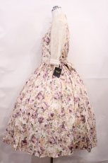 画像2: Innocent World / クイーン・エリザベス・ローズワンピース M パープル×生成/Purple×Beige H-26-06-11-1012-IW-OP-NS-ZH (2)