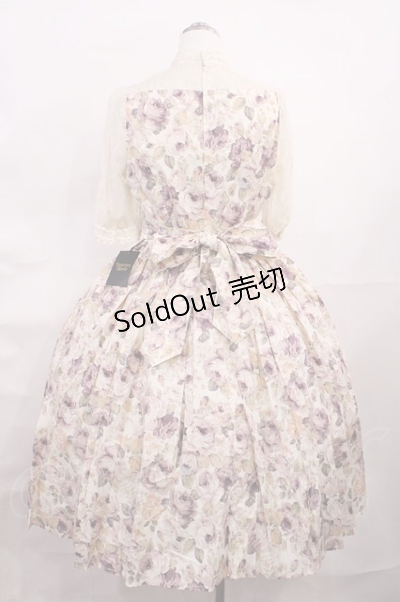 画像3: Innocent World / クイーン・エリザベス・ローズワンピース M パープル×生成/Purple×Beige H-26-06-11-1012-IW-OP-NS-ZH (3)