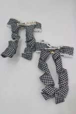 画像2: BABY,THE STARS SHINE BRIGHT / Flancesca Ribbonリボンクリップ  黒Ｘ白チェック I-26-07-01-125-BA-AC-SA-ZI (2)