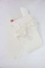 画像1: m petit by misako / AMOVKキティリボンレース  濃白 I-26-08-17-137-LO-ZA-SA-ZI (1)