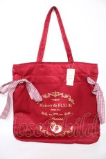 画像1: Maison de FLEUR / いちごリボントートバッグ F レッド Y-26-09-06-013-LO-BG-SZ-ZY (1)