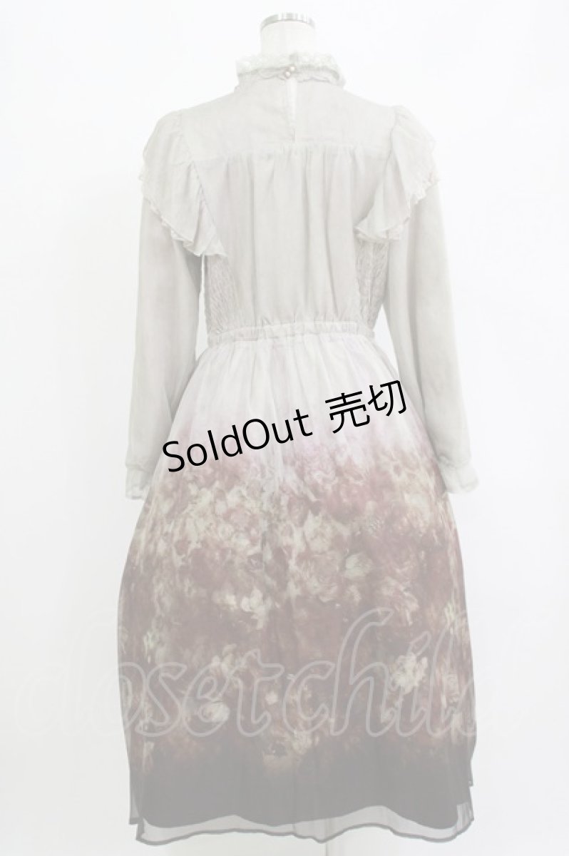 画像3: 【SALE】axes femme NOSTALGIE / ミスティローズ柄ワンピース  ブラウン O-25-09-09-021-AX-OP-IG-ZH (3)