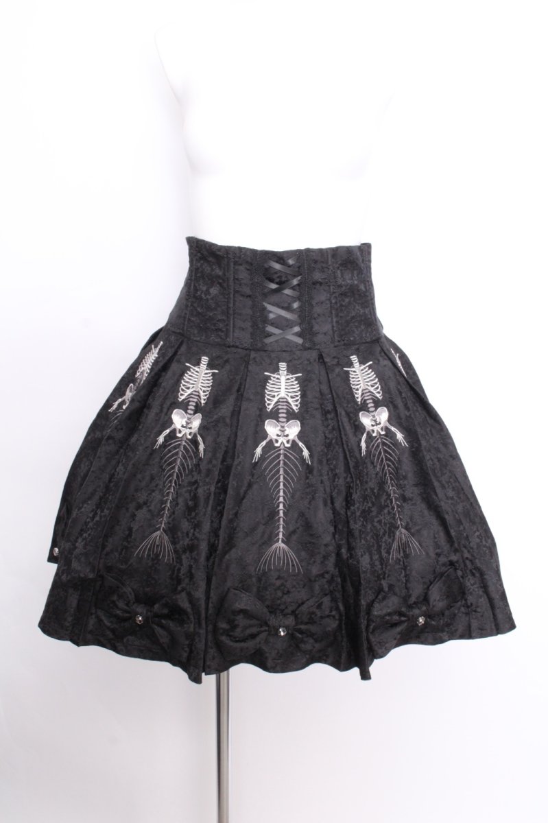 画像1: MORY HITOMI / 刺繍ジャガードスカート  黒 S-26-09-04-059-LO-TO-AS-ZS (1)