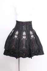 画像1: MORY HITOMI / 刺繍ジャガードスカート  黒 S-26-09-04-059-LO-TO-AS-ZS (1)