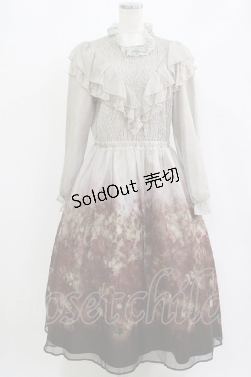 画像1: 【SALE】axes femme NOSTALGIE / ミスティローズ柄ワンピース  ブラウン O-25-09-09-021-AX-OP-IG-ZH (1)