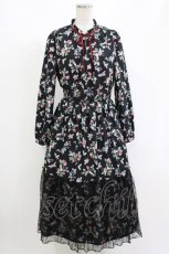 画像1: 【SALE】axes femme / ベリー柄ロングワンピース  クロ O-25-09-09-029-AX-OP-IG-ZH (1)