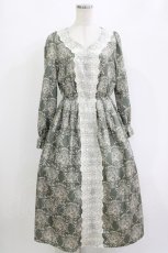 画像1: 【SALE】axes femme / ローズガーランド柄ロングワンピース  グリーン O-25-09-13-014-AX-OP-IG-ZH (1)
