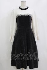 画像1: axes femme POETIQUE / コーデュロイ切り替えワンピース M グレー×キナリ O-26-01-24-029-AX-OP-OW-ZH (1)
