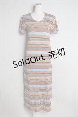 KANEKO ISAO  / ボーダー半袖ワンピース I-23-06-18-074-1-OP-LO-L-HD-ZT263