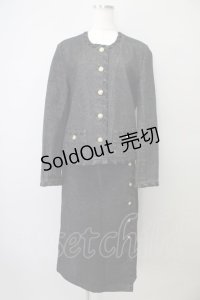KANEKO ISAO  / グログランリボンデニムジャケット＆スカートセット I-22-03-05-4032-1-OP-LO-L-HD-ZT144