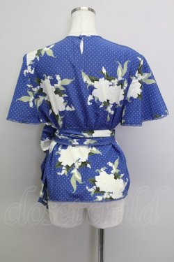 画像2: INGEBORG  / ドット薔薇鈴蘭半袖プルオーバーブラウス I-22-03-24-4053-1-BL-LO-L-HD-ZT200
