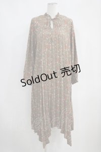 axes femme  / 総柄立ち襟ワンピース H-22-06-02-028h-1-OP-AX-L-SK-OS