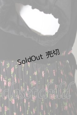 画像3: Jane Marple / ベロア切り替え小花柄プリーツシフォンワンピース O-22-08-29-066-1-OP-JM-L-IG-ZT266