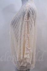 画像2: PINK HOUSE  / リボンいっぱい透かし編みカーディガン I-24-04-07-017-1-TO-LO-L-HD-ZT147 (2)