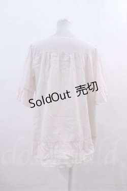 画像2: PINK HOUSE  / ストロベリー刺繍レイヤー風ブラウス I-22-9-21-8-LO-BL-HD-ZT130