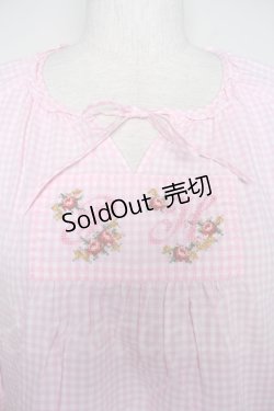 画像3: PINK HOUSE  / PH刺繍ギンガムチェックブラウス I-22-10-23-4-LO-BL-HD-ZT130