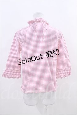 画像2: 【SALE】PINK HOUSE  / チェックフリル&フリル重ね襟長袖ブラウス I-22-11-03-016-1-BL-LO-L-HD-ZT270