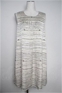 franche lippee black  / レースプリントノースリーブワンピース I-22-11-08-029i-1-OP-LO-L-HD-ZT155