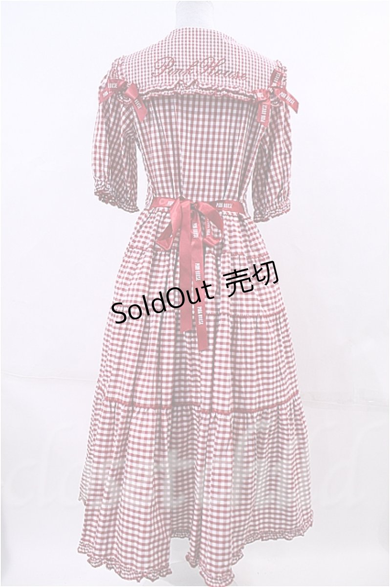 画像2: PINK HOUSE  / セーラーカラーギンガムチェックミディワンピース I-22-12-27-038i-1-OP-LO-L-HD-ZI-R (2)