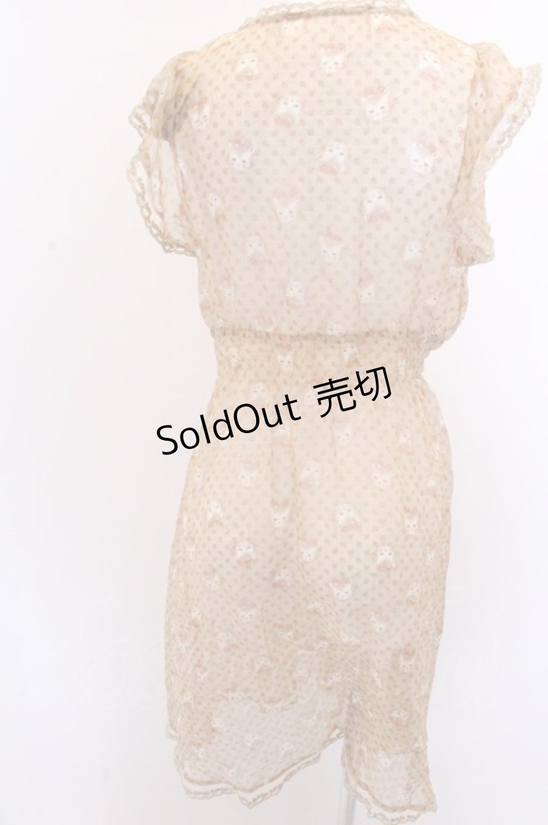 画像2: 【SALE】franche lippee black / ふさふさ猫ワンピース O-22-12-28-265-1-OP-LO-L-OW-ZT174 (2)