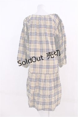 画像2: 【SALE】Ph Blue  / フリルチェック長袖チュニックワンピース I-22-12-29-136-1-OP-LO-L-HD-ZT410