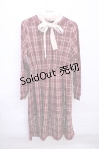 Fi.n.t  / クレリックボウタイチェックワンピース Y-22-12-29-058-1-OP-CA-L-SZ-ZT030