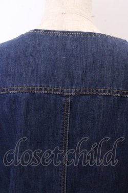 画像4: Franche Lippee / フェルトボタンデニムワンピース O-23-01-09-018-1-OP-LO-L-IG-ZT018