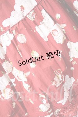 画像4: PINK HOUSE  / シュガリースイーツラビットプリントワンピース(赤) I-24-02-11-129i-1-OP-LO-L-HD-ZI-R