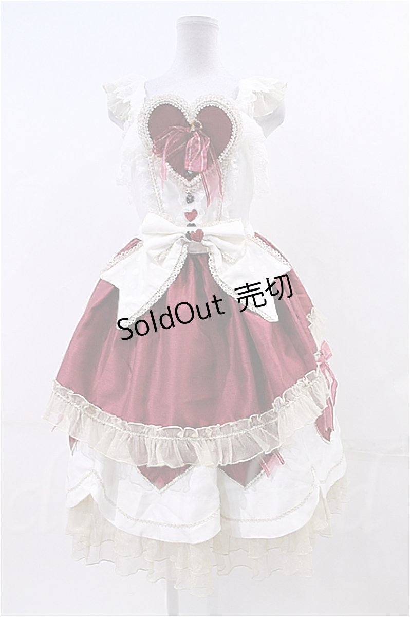 画像1: BABY,THE STARS SHINE BRIGHT  / 【受注生産】ハートの女王ジャンパースカート I-23-01-24-027i-1-OP-BA-L-HD-ZI (1)